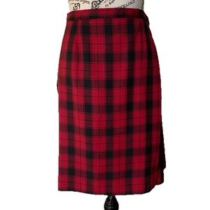 Laura Ashley Pure New Wool Pleated Skirt Dark Academia Sz 12